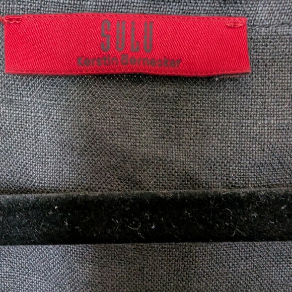 Sulu Kerstin Bernecker Black Linen Top sz XL - Picture 5 of 7